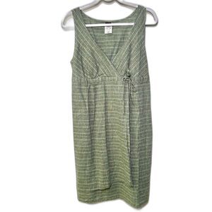 Patagonia Island Hemp Basin Green Crossover Dress Size 10